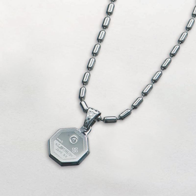 Good-HEARTZ グッドハーツ Metallic necklace octagon(メタリックネックレス八角形) ハーツ加工® 55cm